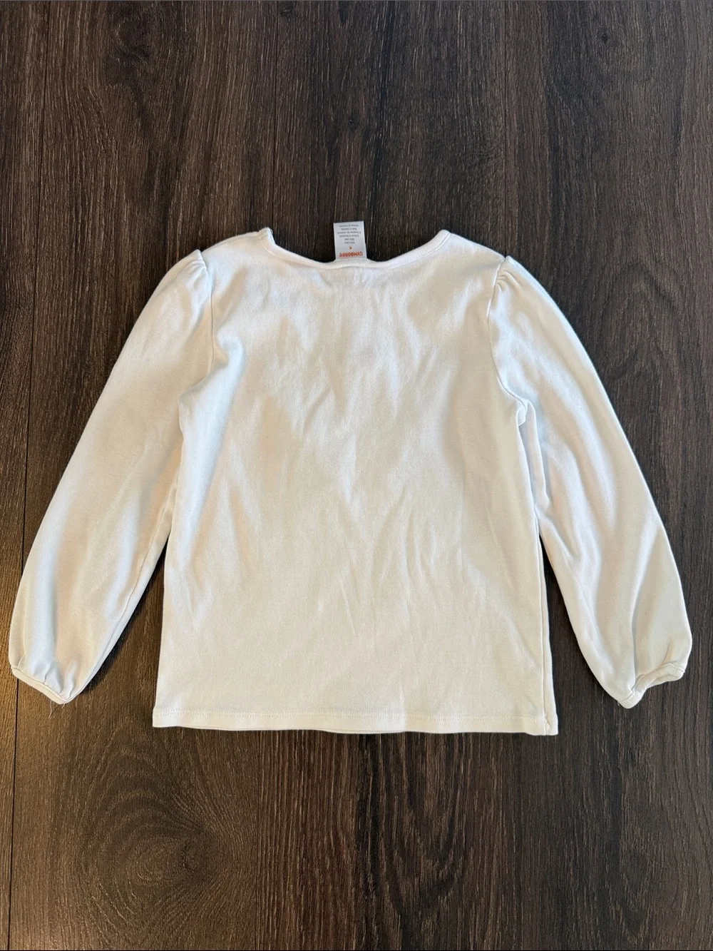 Gymboree White Long-Sleeve Top with Gingerbread House Applique